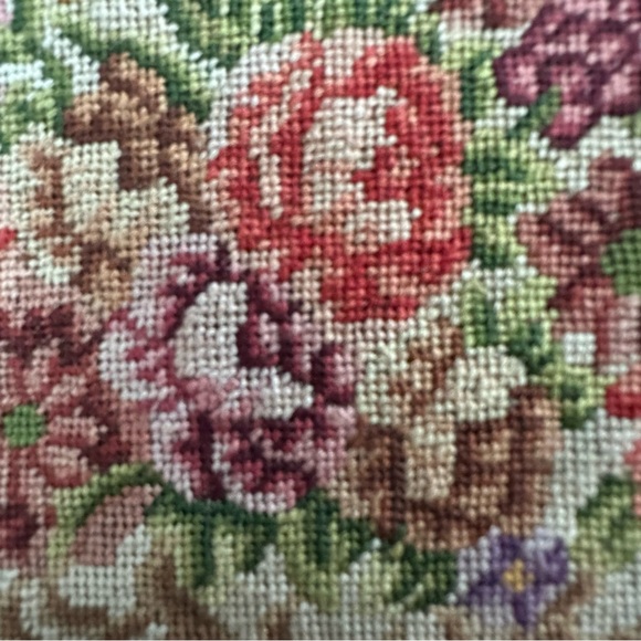 Vintage Micro Petit Point Floral Kiss Lock Hand Bag - Picture 6 of 13